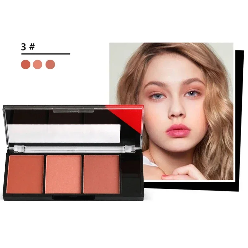 Face Blush Palette แผ่นผสมแป้งธรรมชาติ Rouge ผู้หญิงแต่งหน้า Face Blusher Powder Cheek Tint Rouge เครื่องสําอางผู้หญิง