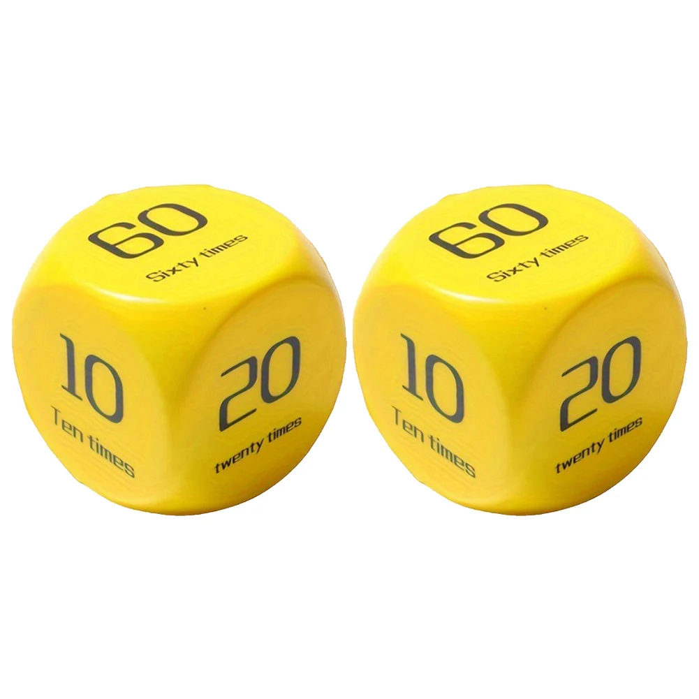 2Pcs Fitness Dice Sports Dice 6-Sided Workout Dice Plank/Push-up/Sit-up/Jump/Lunge/ Group Fitness Game Dice for Group Fitness