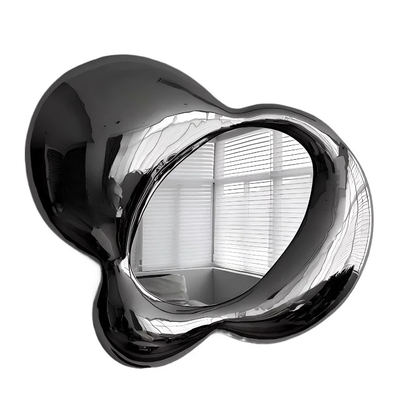 

Metal stainless steel wall mirror modern simple fitting mirror living room dining room wall decoration pendant