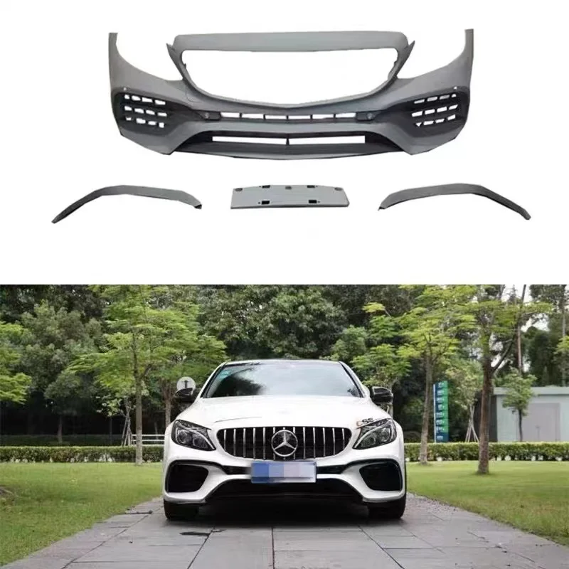 Suitable for w205 Mercedes-Benz C-class C180C200C260C300 to C65 front bumper surround center grid