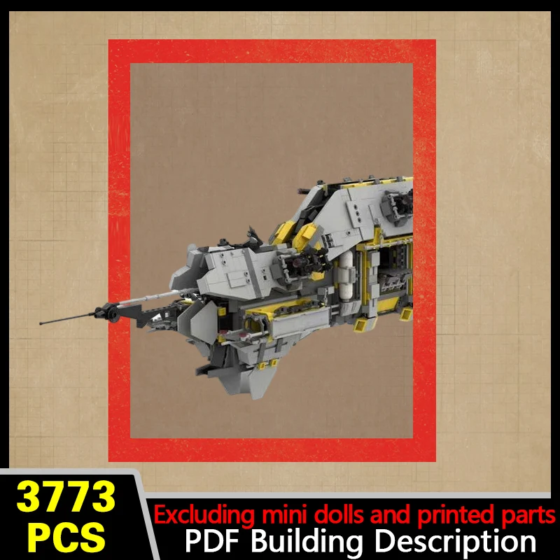 Space Battleship Model MOC Building Bricks War Equipment Style Modular Technology Gifts Holiday Assemble Toys Suit Display