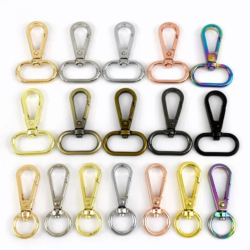 10/20Pcs 13-50mm Metal Carabiner Dog Collar Buckle Bag Strap Clip Hook Webbing Lobster Clasp Buckles Accessories for Handbags