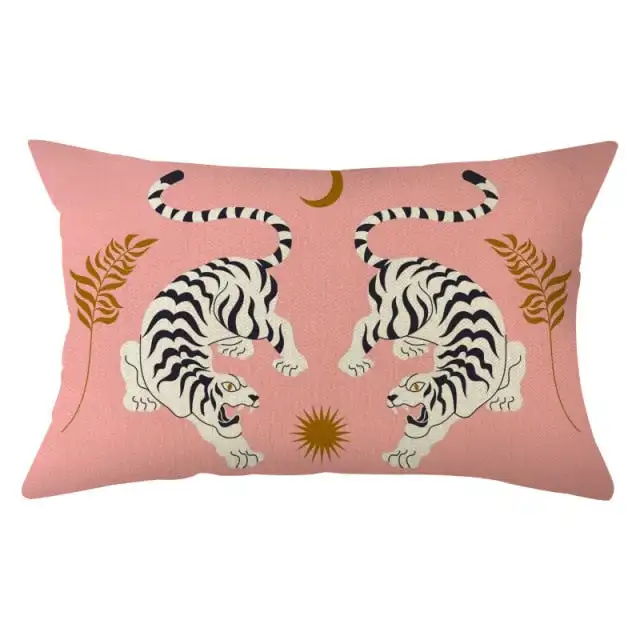 Geometric Pillowcase Rectangular Cushion Cover Polyester  Comfort    Sofa Pillow