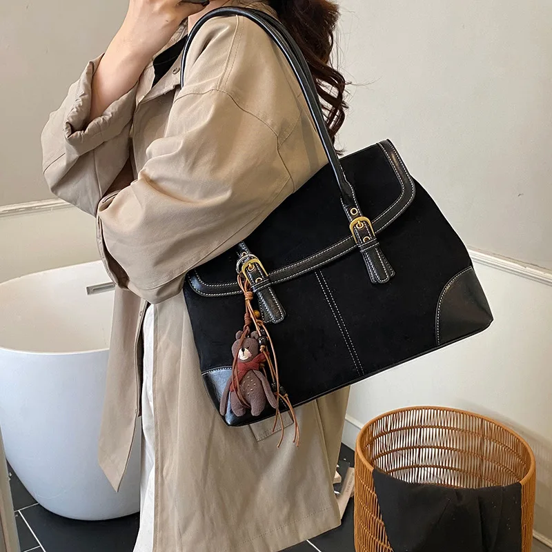 

Винтажная женская сумка через плечо A/W 2025 года, многосторонняя сумка через плечо из натуральной кожи, большая вместительная сумка для работы и ежедневных поездок