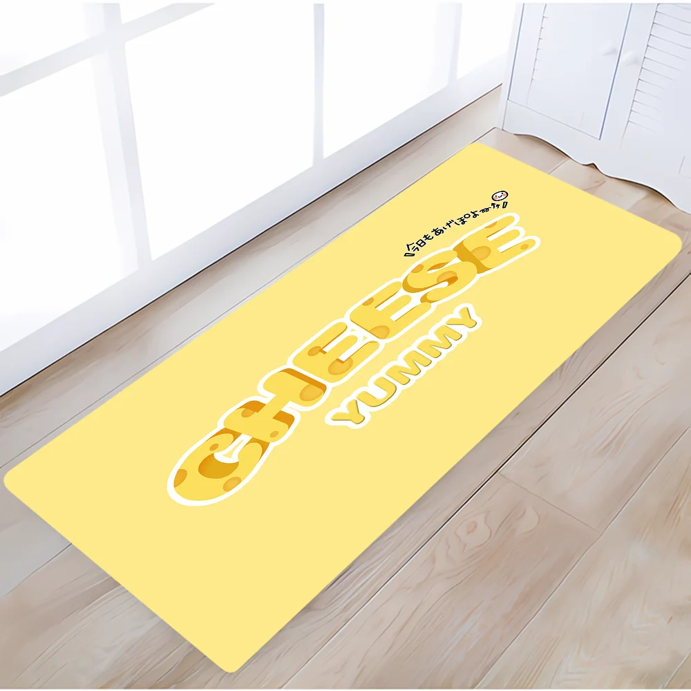 Front Door Mat Outdoor Cheese Kitchen Carpet for Home Entrance Bath Rug Carpets Things to the House Custom Welcome Offers Foot