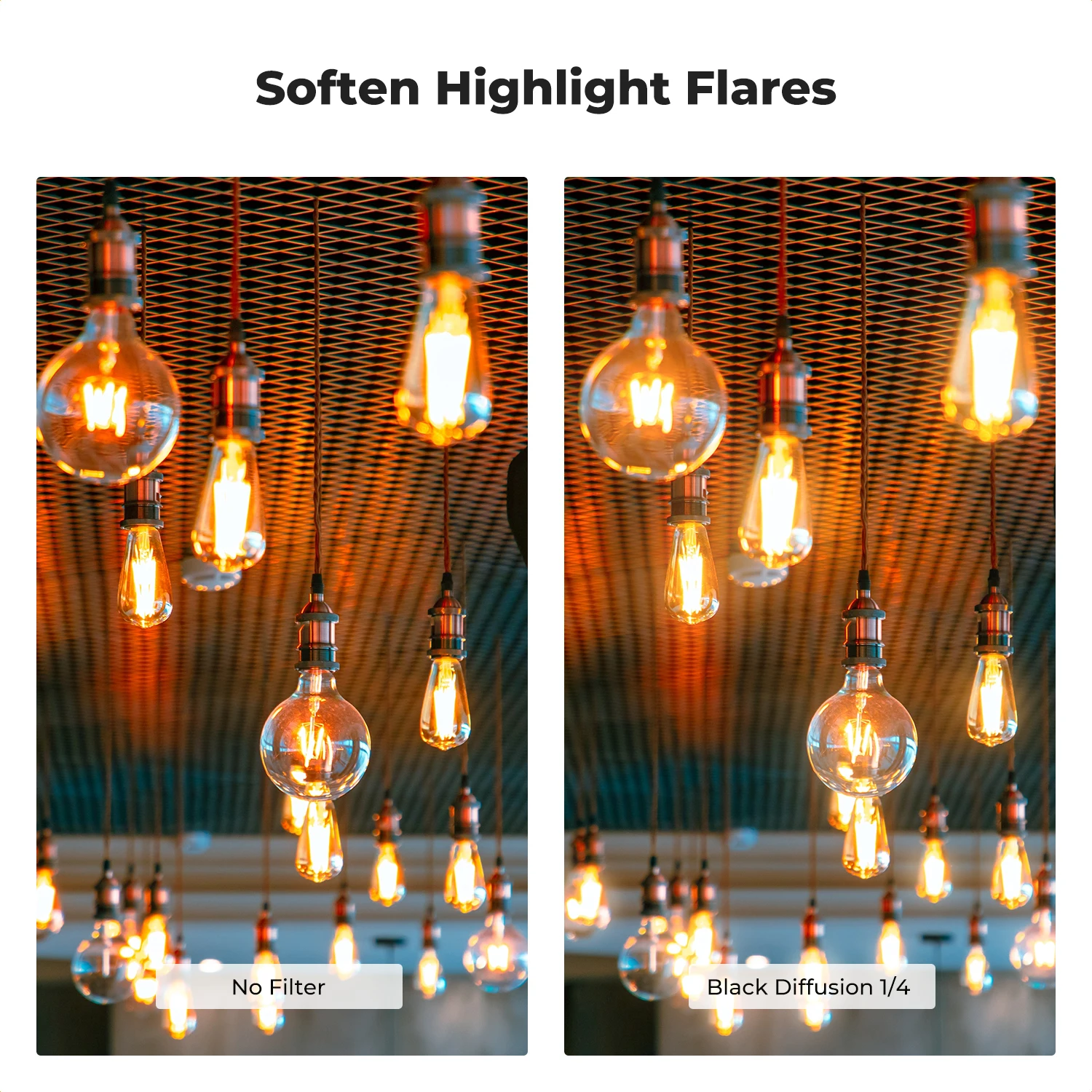 K&F Concept Nona-X 67mm 1/4 1/8 ブラックミスト拡散フィルター 37/40.5/43/46/49/52/55/58/62/67/72/77/82/95mm カメラレンズフィルター