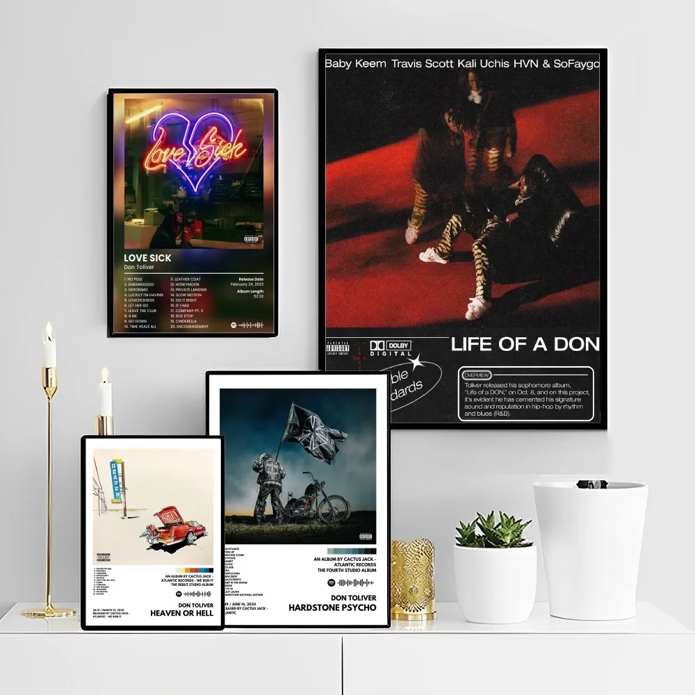Hip Hop Singer Don Toliver Love Sick Anime Posters Sticky Whitepaper Sticker DIY Room Bar Cafe Kawaii Room Decor