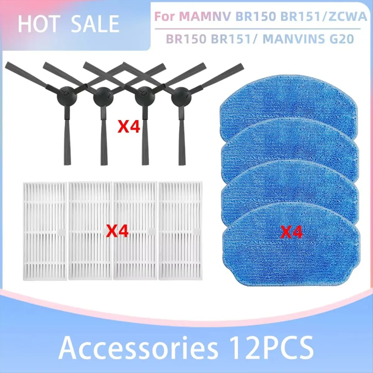 BRILLIANT Fit for BR151-Geometric, Life BR151, / BR150 BR151,MANVINS G20,BObsweep Charlotte Brush Filter A