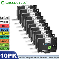 5PK/10PK Label Tape Compatible For Brother TZ Tze-231 131 631 6/9/12mm Laminated Label Cassette For Brother P-Touch Label Maker