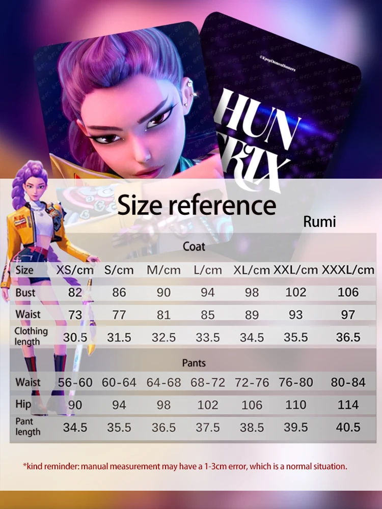 Costume cosplay K-Pop Demon Hunters per bambini - Zoey Rumi Mira Personaggio Gioco di ruolo Stampe 3D per spettacoli teatrali di Halloween