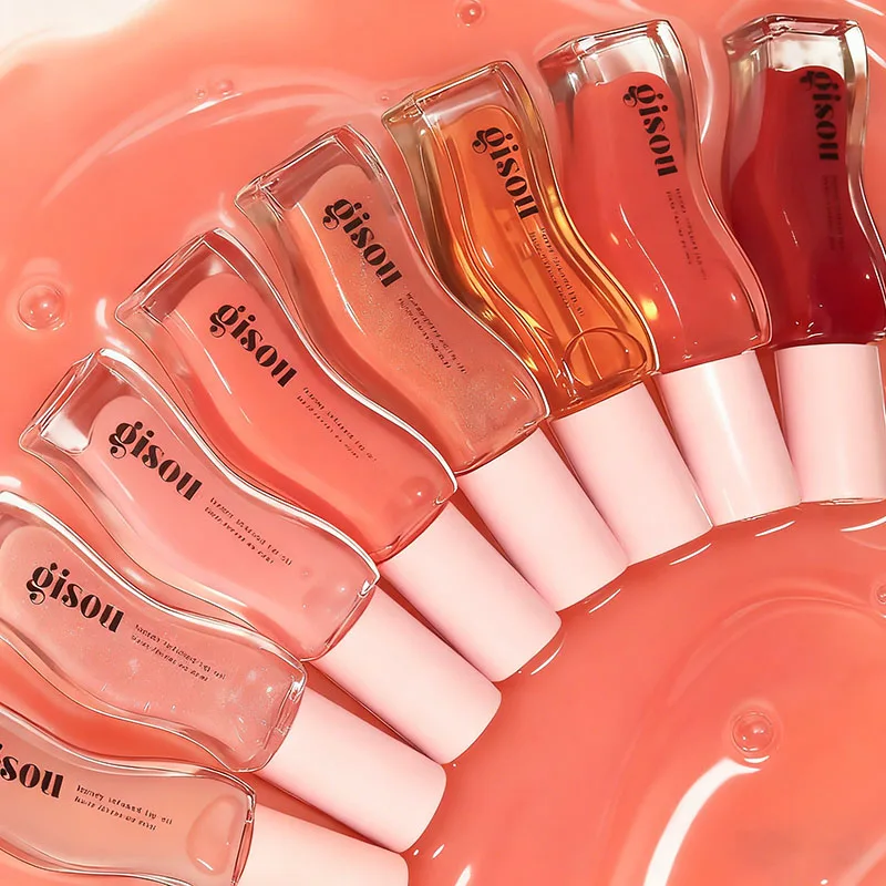 Gisou Nuovi Colori Smaltati Prugna Balsamo per le labbra Olio per labbra Gloss Cura delle labbra Benetitnt Per le labbra Rimpolpante Esfoliante Rimpolpante Gloss