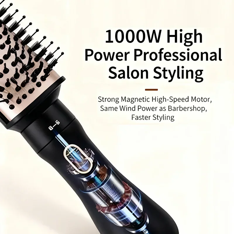 أداة تصفيف الشعر متعددة الوظائف للعناية بالشعر، فرشاة الهواء الساخن بالأيونات السالبة، مجموعة أربعة في واحد، مشط تصفيف الشعر الاحترافي للمنزل للسيدات