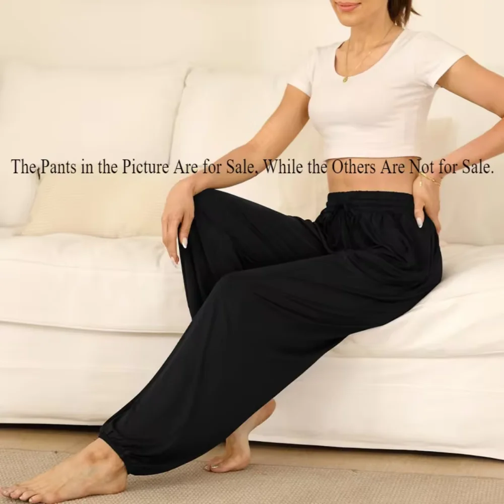 Fashionable Plus Size Women\'s Elastic Waist Ankle-Hugging Long Pants