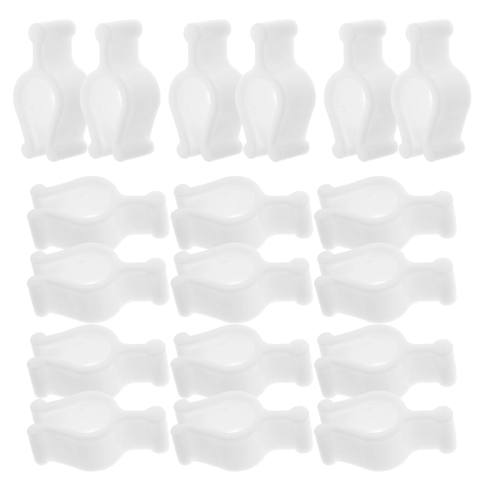 

30 Pcs Bottle Pump Head Buckle Shampoo Lotion Lock White PP Leakproof Clip Dispenser Secure Fits Home Use
