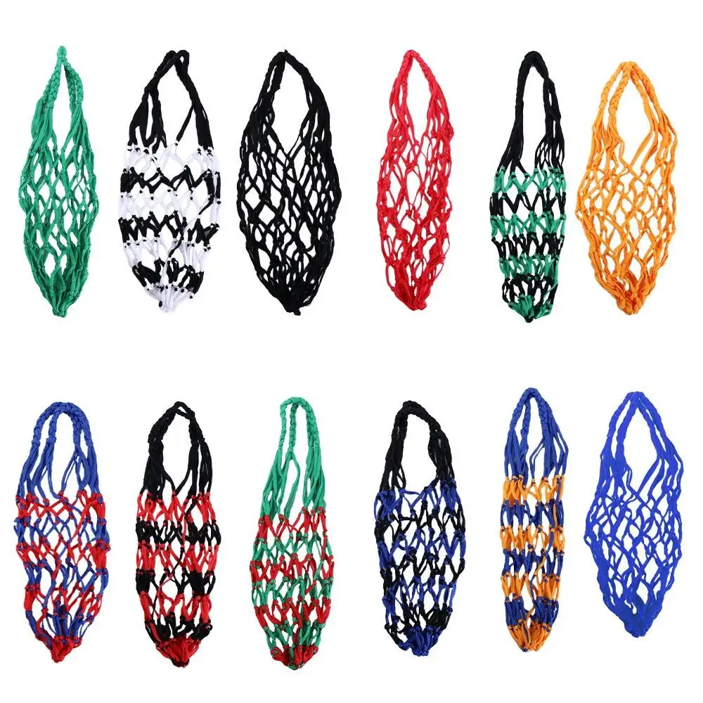 Nylon Basketball Carry Bag Youth Football Self Trainer Kick Net Soccer Volleyball Drawstring Ball Storage Bag