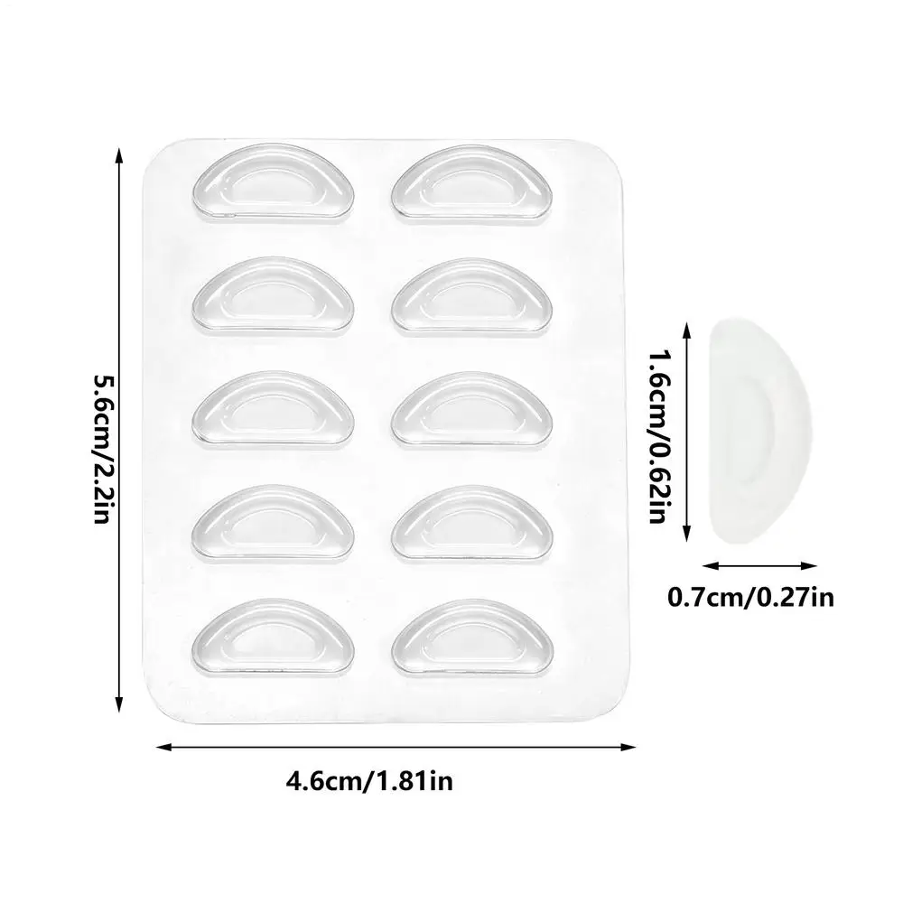 Brillen-Nasenpads 10 Stück Nasenstützen Brillenpads Silikon Transparente Augenpad-Aufkleber für Brillen Rutschfeste Push-Nasenpads