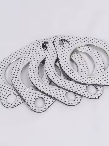 1/5pcs Car Exhaust Downpipe Flange Gasket 51/55/60/63/70/76mm Exhaust Pipe Intake Tube Gasket 2.0/2.16/2.36/2.5/2.75/3.0 inch