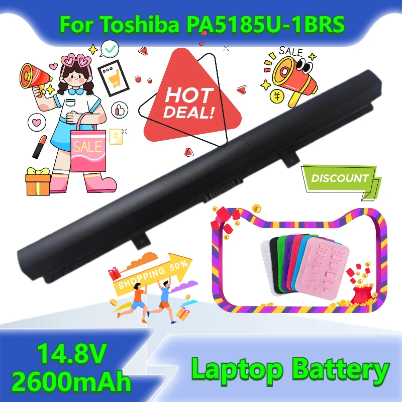 

14.8V 2600mAh for Toshiba PA5185U-1BRS C40-B C50-A/B L50-B C55D L55T Laptop Batteries