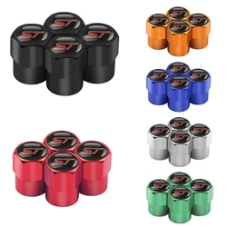 4Pcs Car Wheel Tire Valve Caps Air Stem For Ford ST Line Focus X 2 3 Mondeo Fiesta Kuga MK2 MK3 MK4 Tyre Car Auto Accessories