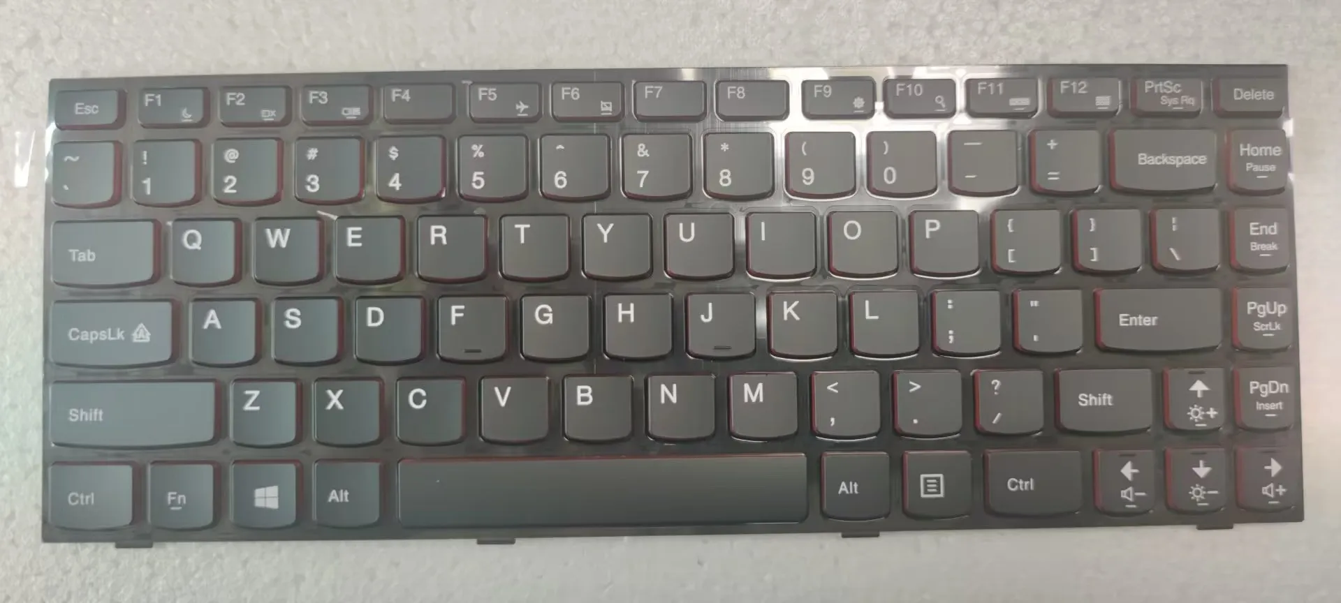 NEW FOR Lenovo Y400 Y410 Y430P Y400P Y410P Y400N Y410N US Black & Red Keyboard No backlit right angle