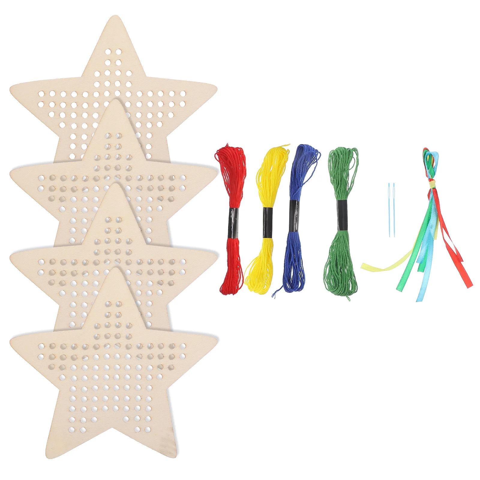 

1Set DIY Wooden Embroidery Bookmarks Cross Stitch Hollow-Out Kit for Readers Students Writers Handmade Blank Book Marks