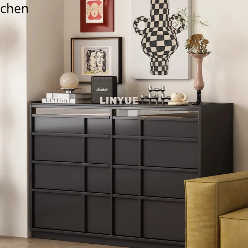 

HTT medieval eight-bucket cabinet, living room storage side cabinet against the wall, bedside storage master bedroom bucket