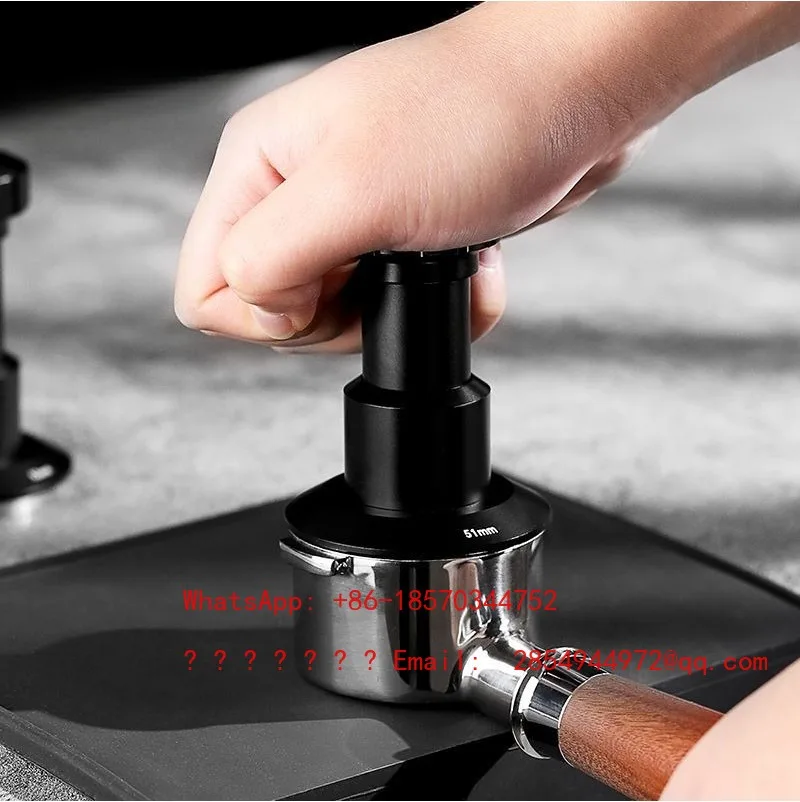 Espresso Impact Powder Hammer Horizontal Pressure Powder Press 51/53/58 Mm Stainless Steel Threaded Bottom