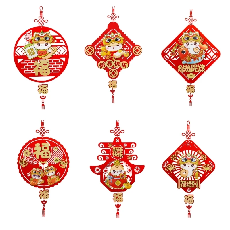 Snake Year Festival Hanging Decoration Pleased 2025 Snake Year Festival Hanging Ornament to Light Up Any Living Space