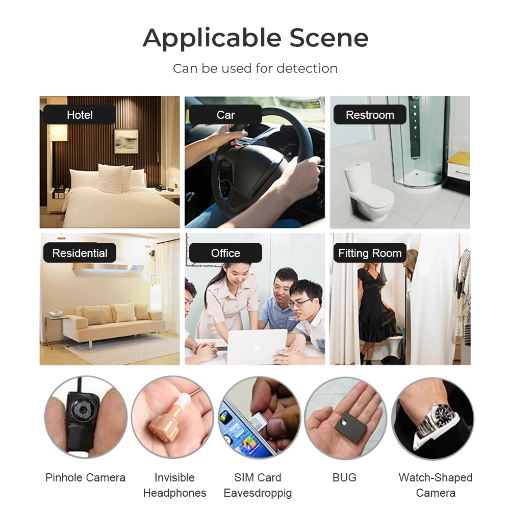 K88 Anti Candid Camera Detector LED Display Hunter's Signal GPS Bug Mini Camera Signal Lens Detect Finder Wireless Gadgets K18