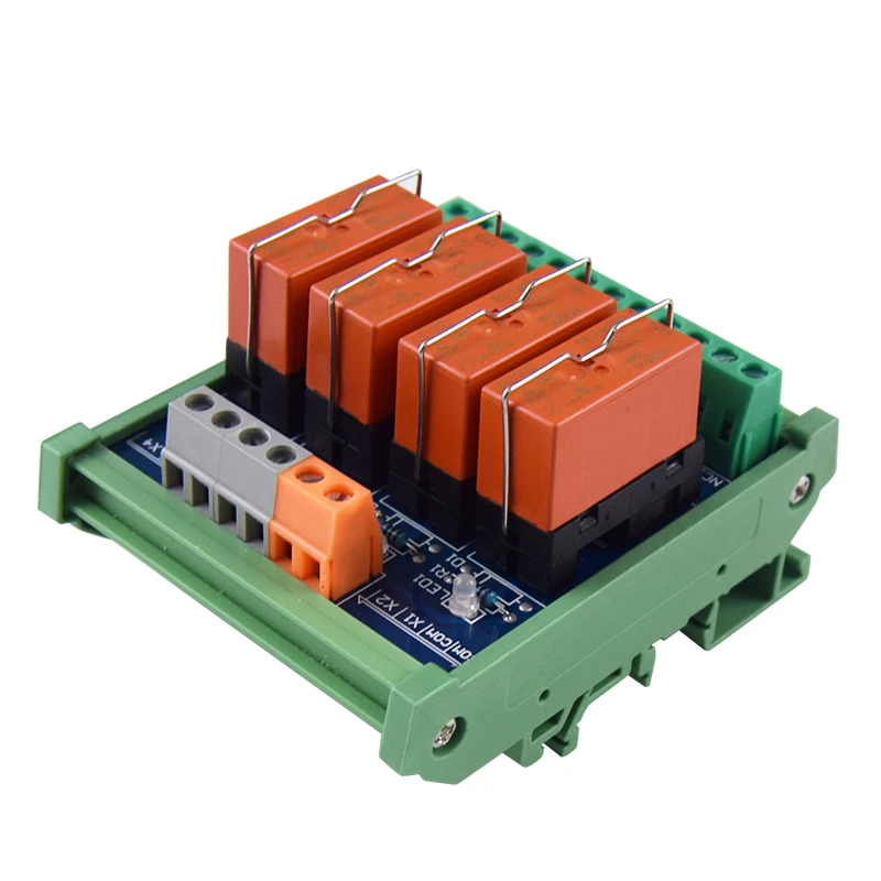 Huaqingjun 4-Channel Taike Relay Module 12A 250VAC Electromagnetic Relays for CNC Machine