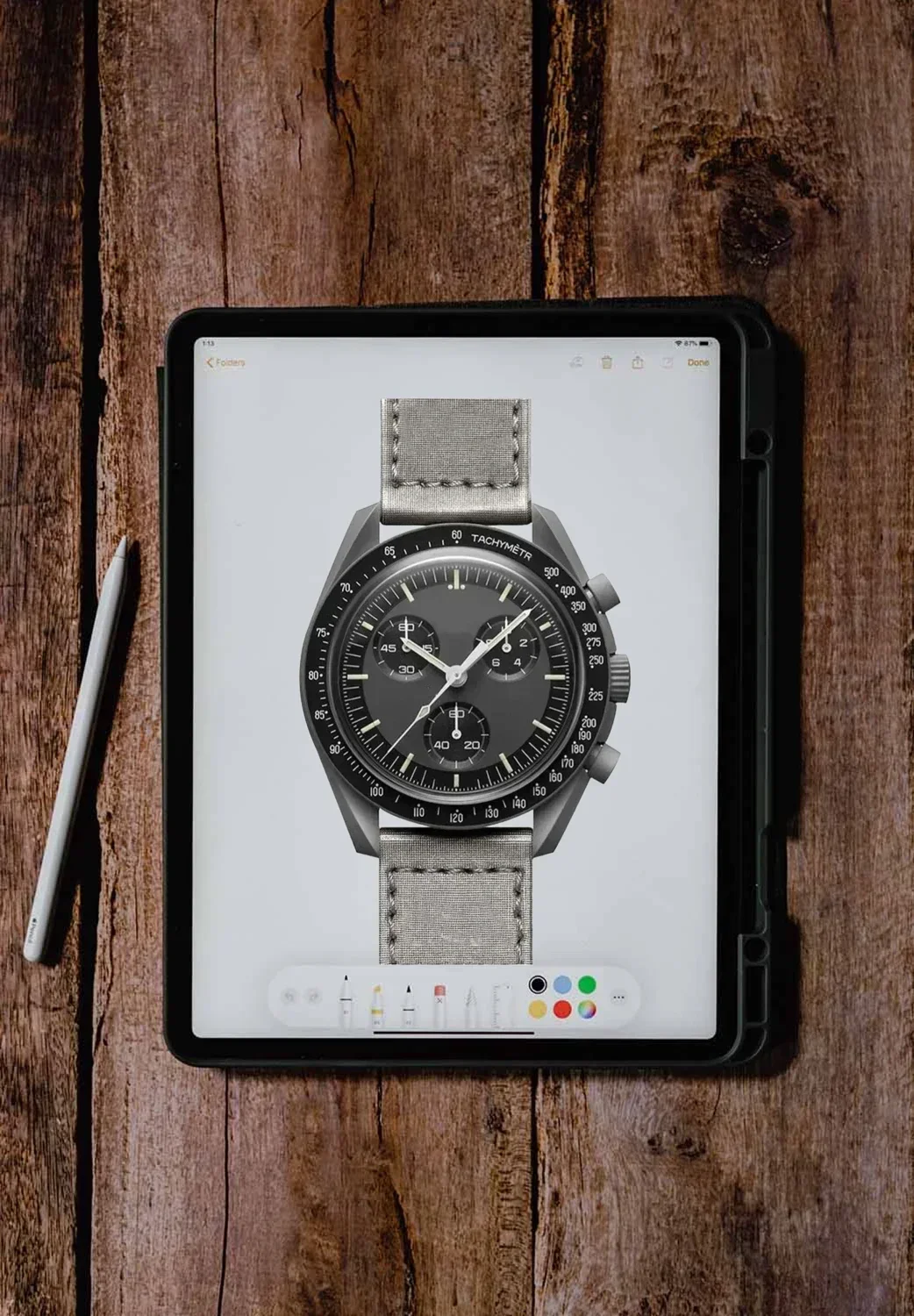 حار جديد ووتش الرجال الفاخرة ووتش البلاستيك حالة كرونوغراف القمر ووتش استكشاف كوكب الكوارتز اللون ساعة رجالية