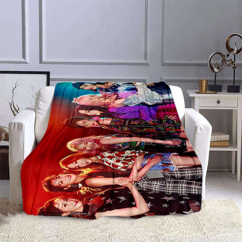 Black Pink Kpop Star Girl Group Korea Blanket Children's Blanket High Quality Flannel Soft and Comfortable Home Travel Blanket