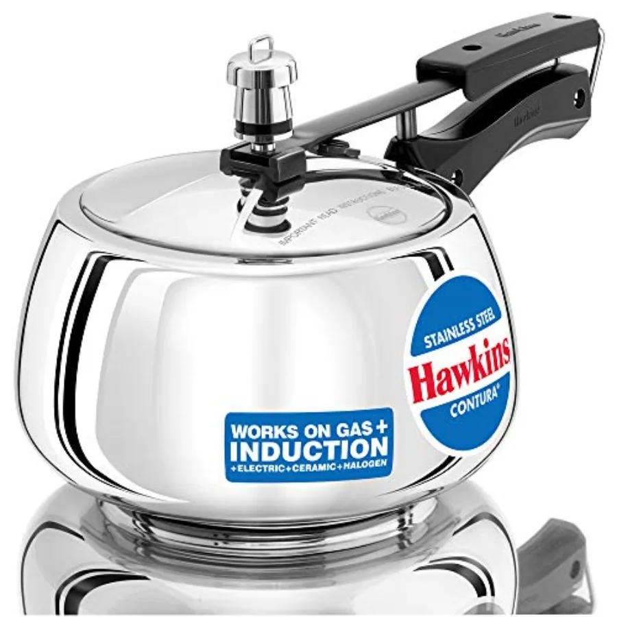 

3 Litre Contura Pressure Cooker Stainless Steel Inner Lid Cooker Handi Cooker Induction Cooker Silver SSC30