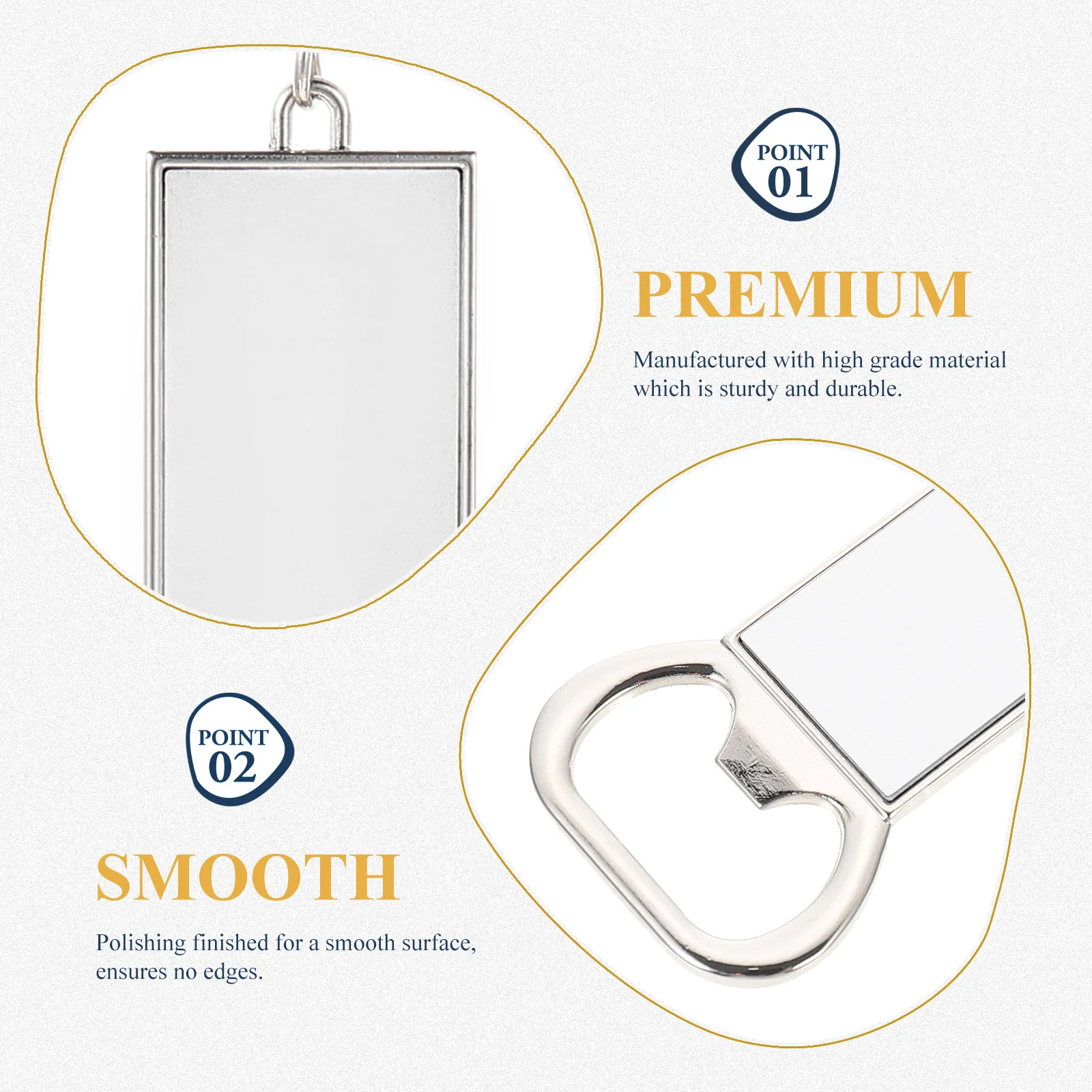 

10pcs Bottle Opener Keychain Zinc Alloy Decorative Beer Keychains Multi-Function Wear-Resistant Gift For Wedding Groomsmen