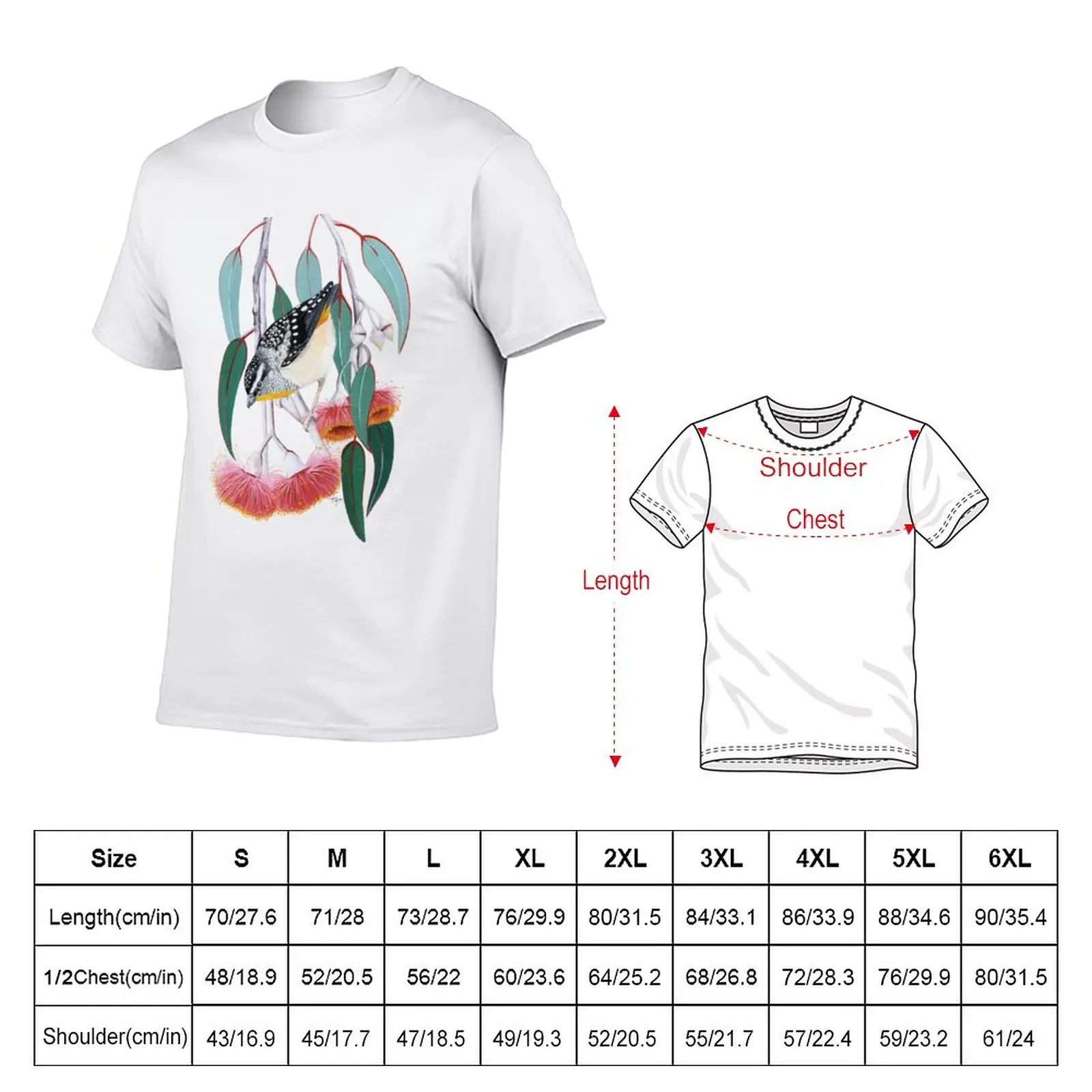 New Pardalote and Silver Princess Gum T-Shirt cute tops boys animal print shirt graphic t shirts Short sleeve tee T-shirt men