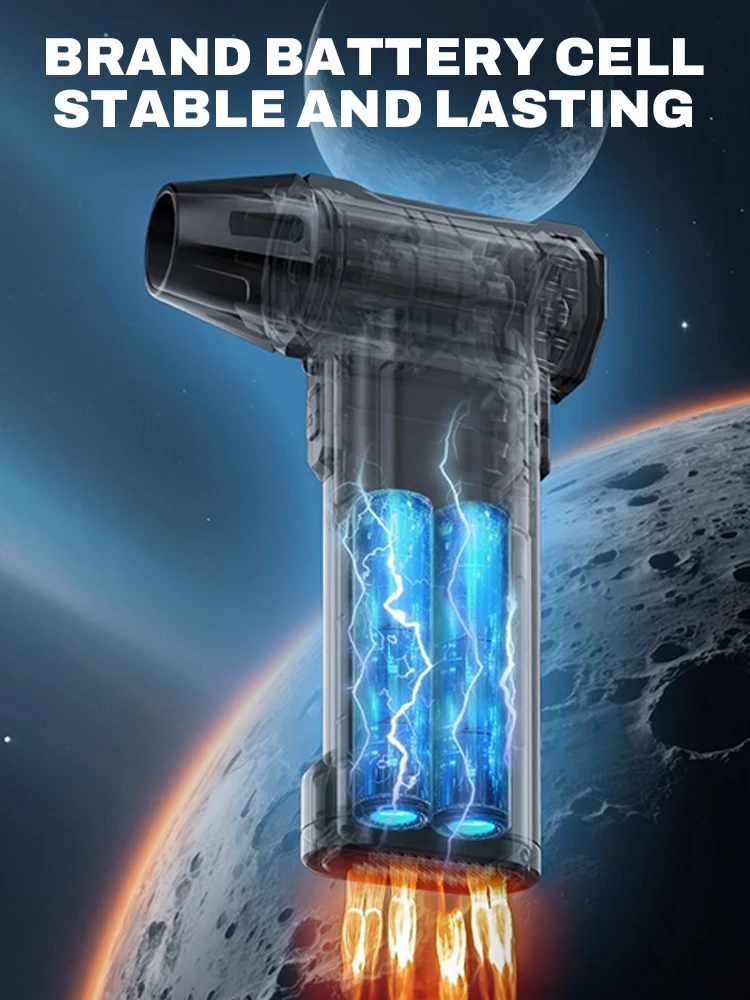 990000RPM Jet Fan LED Lighting Strong Blower Infinite Speed Regulation Blowing/Suction Brushless Duster Blower For Car Clean