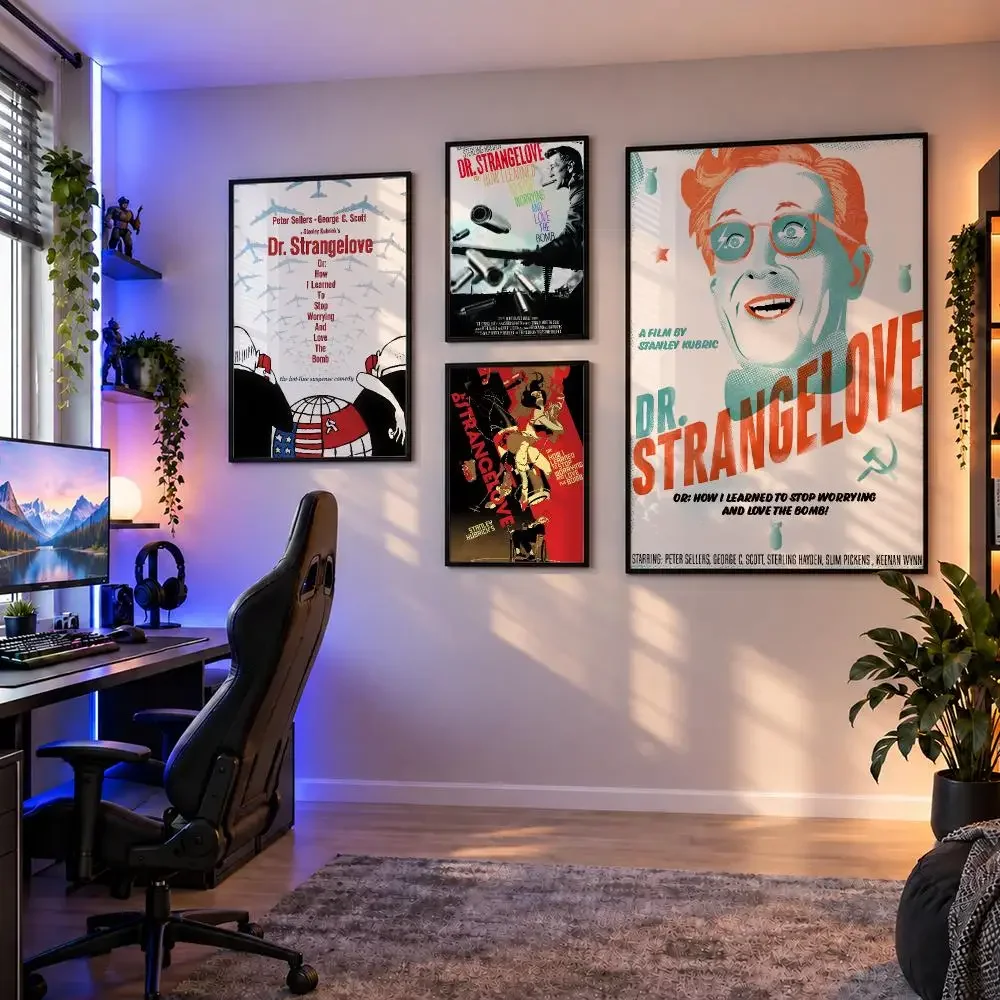 Cinema Dr. Strangelove Stanley Kubrick Poster Wall Art PP Waterproof HD Self Adhesive Modern Home Decor Living Room Apartment