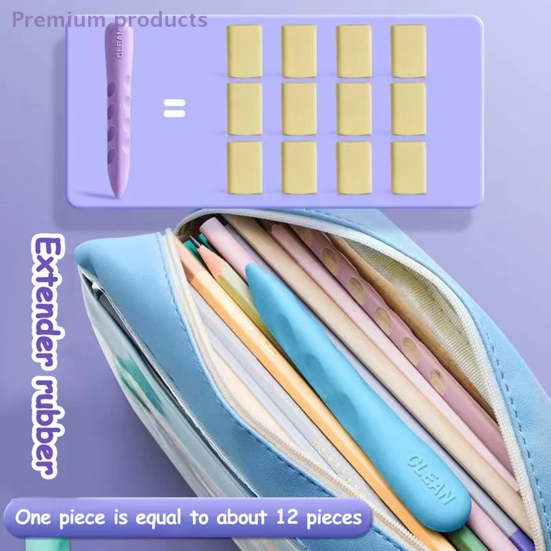 3 Buah Set Penghapus Lubang Kreatif untuk Siswa Sekolah Dasar-Penghapusan Bersih Tanpa Bekas Tanpa Remah Perlengkapan Kantor Koreksi Pensil