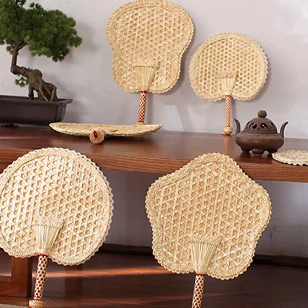 

Round Cattail H made Cooling Summer Accessories Portable Decorations H made Cooling Fan H held Fans Elegant Beach Parties
