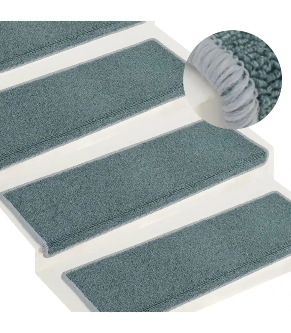 Step mats stair tread mats 15 pc blue 65x25 cm