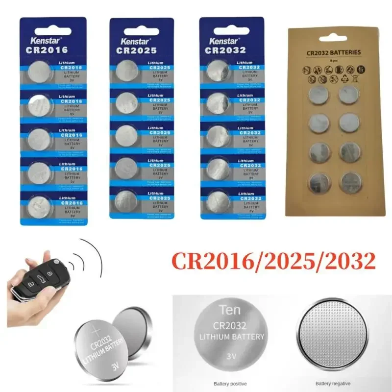 High Quality CR2032 CR2025 Button Battery for Remote Control Candle Lights and Light Sticks 3V Lithium Manganese Coin Type