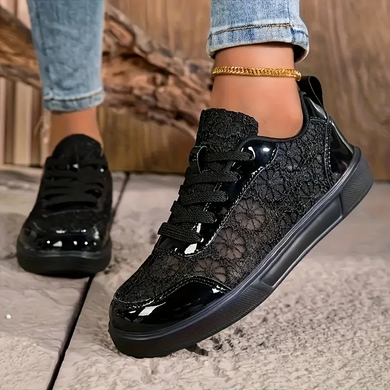 2026 Women’s Lace Mesh Platform Sneakers 8