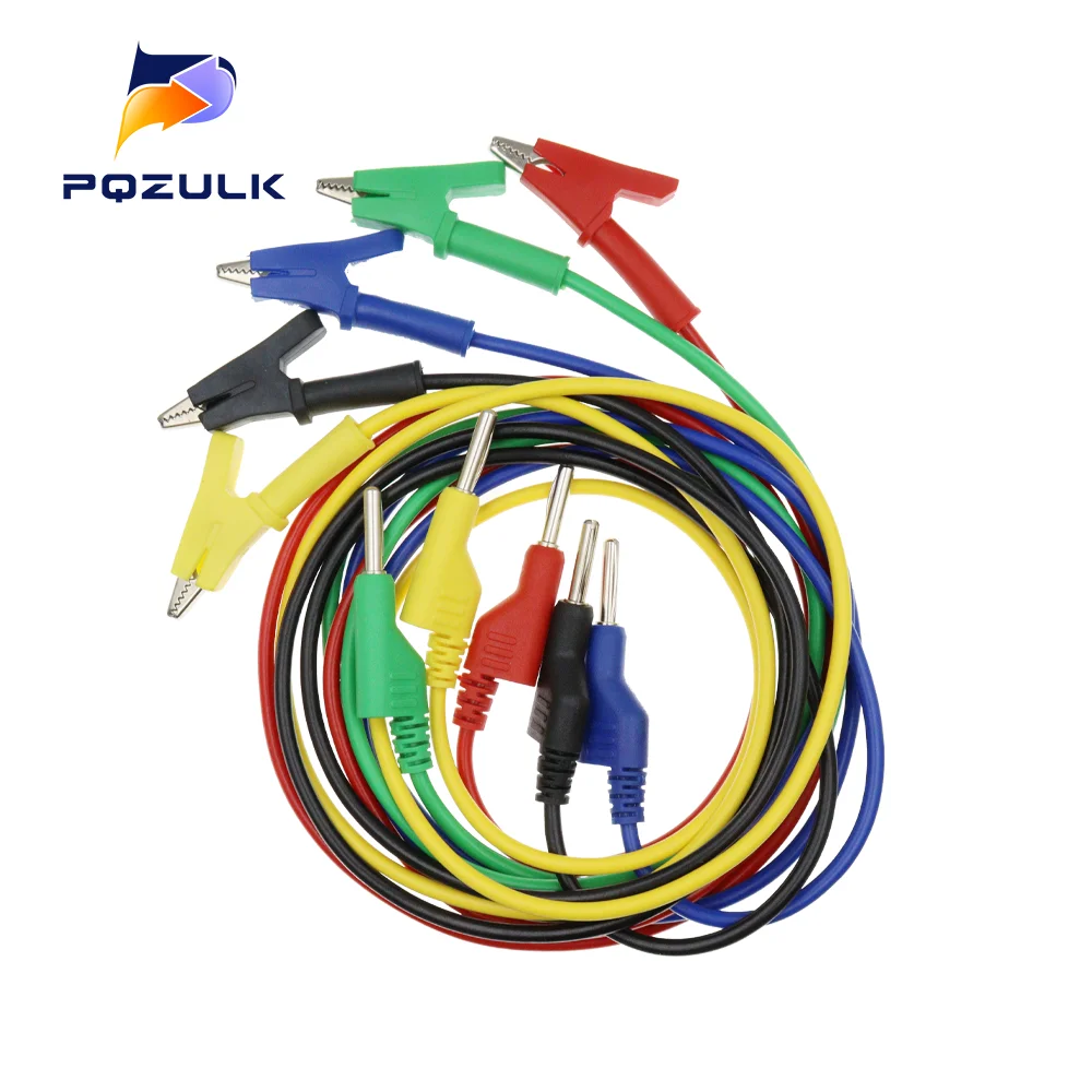 1 szt. 4MM kabel testowy wtyczka bananowa do zacisku krokodylkowego zacisk aligatora sonda testowa przewód 1M
