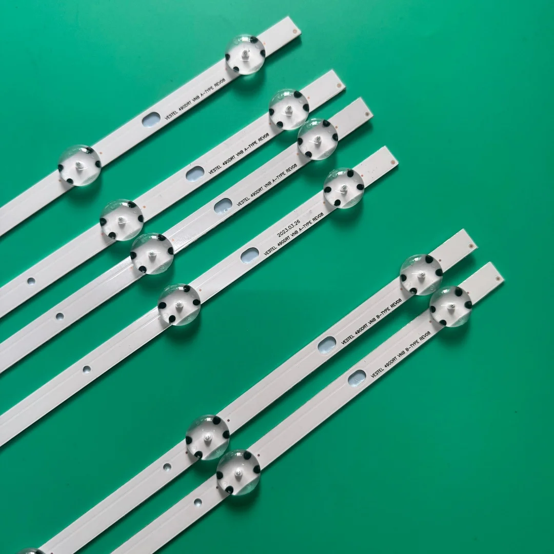6pcs/set 49 inch LED TV Backlight Strip for VESTEL 490DRT VNB A/B-TYPE REV0.8 VES490UNDS 49L3753DB 49HE4000 JVC LT-49C770(A)