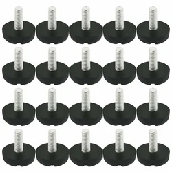 20PCS Leveling Foot Screw On Type Furniture Table Chair Glide Leveling Foot Adjuster M6 Furniture Cup Accessories Home Screw