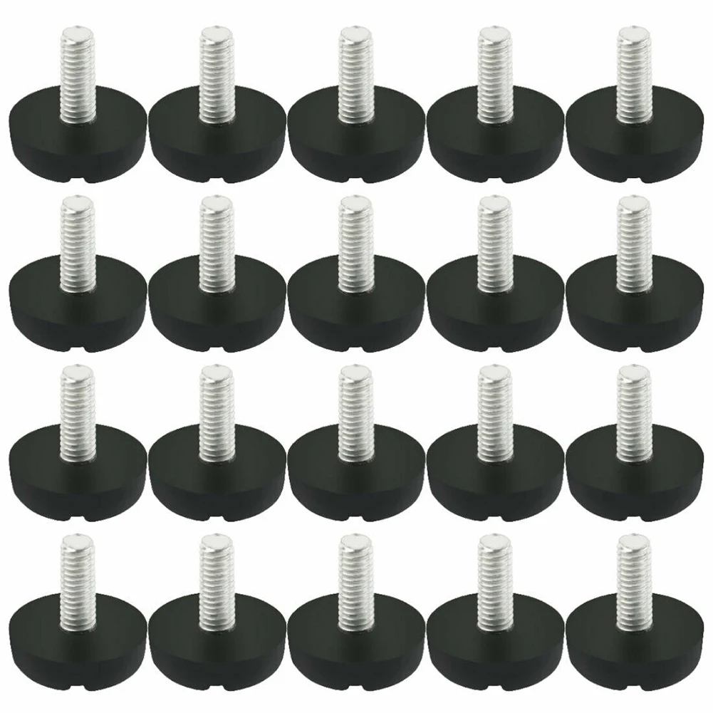 20PCS Leveling Foot Screw On Type Furniture Table Chair Glide Leveling Foot Adjuster M6 Furniture Cup Accessories Home Screw