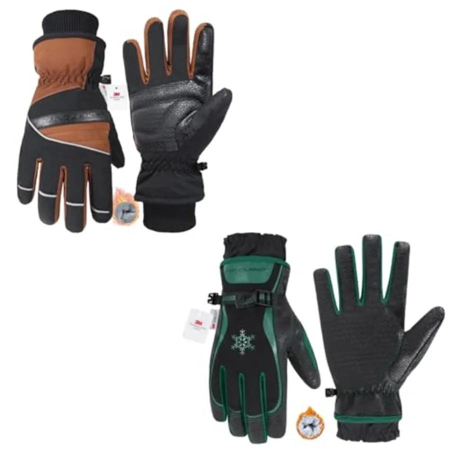 

Winter Gloves for Men Women - 3M Thinsulate Insulated Waterproof Skiing Cold Weather Gloves for Hiking Hunting Fishing Outdoor
