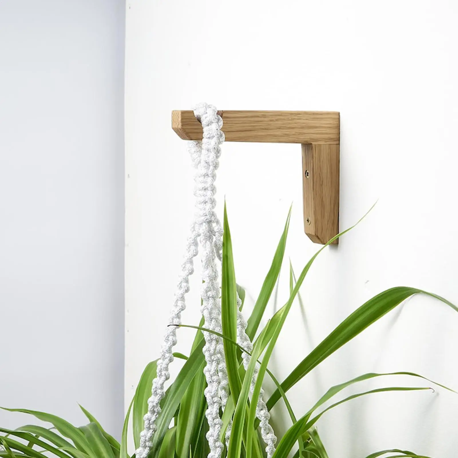 Wooden Plant Hanger Hook Wall Plant Hanger for Indoorsave space solid wood Natural beauty safety Pot Lanterns Balcony Decor