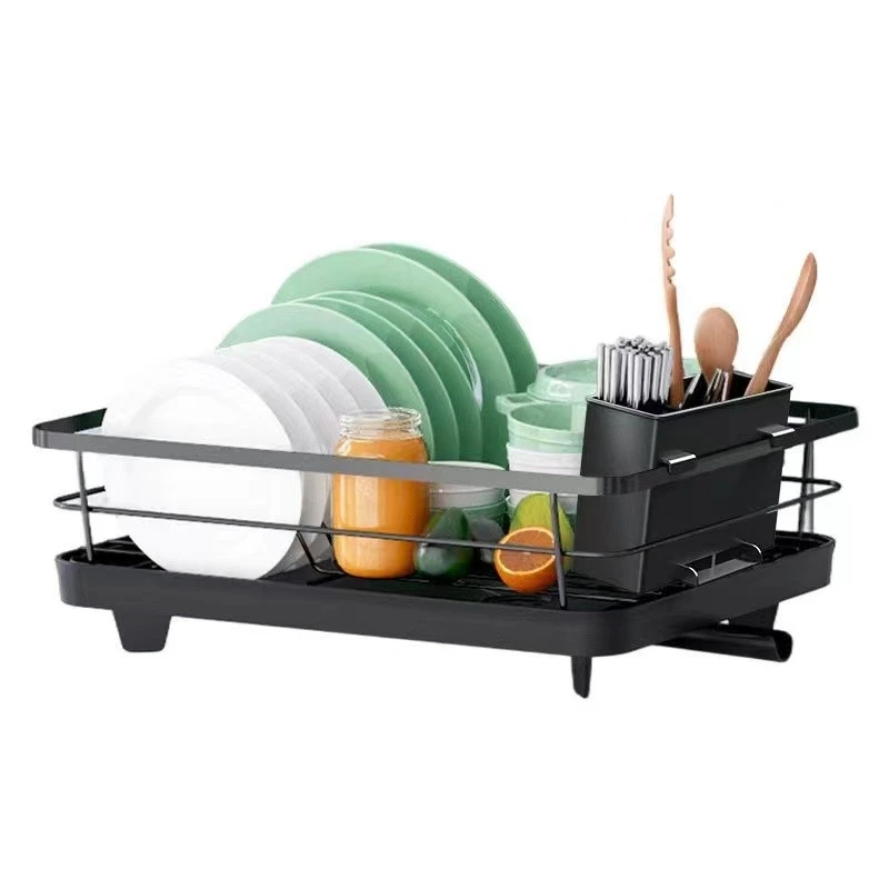 2026 Global Hot Sale Sink Dish Drain Rack Zoned Storage Sink Shelf Home Kitchen Countertop Dish Rack