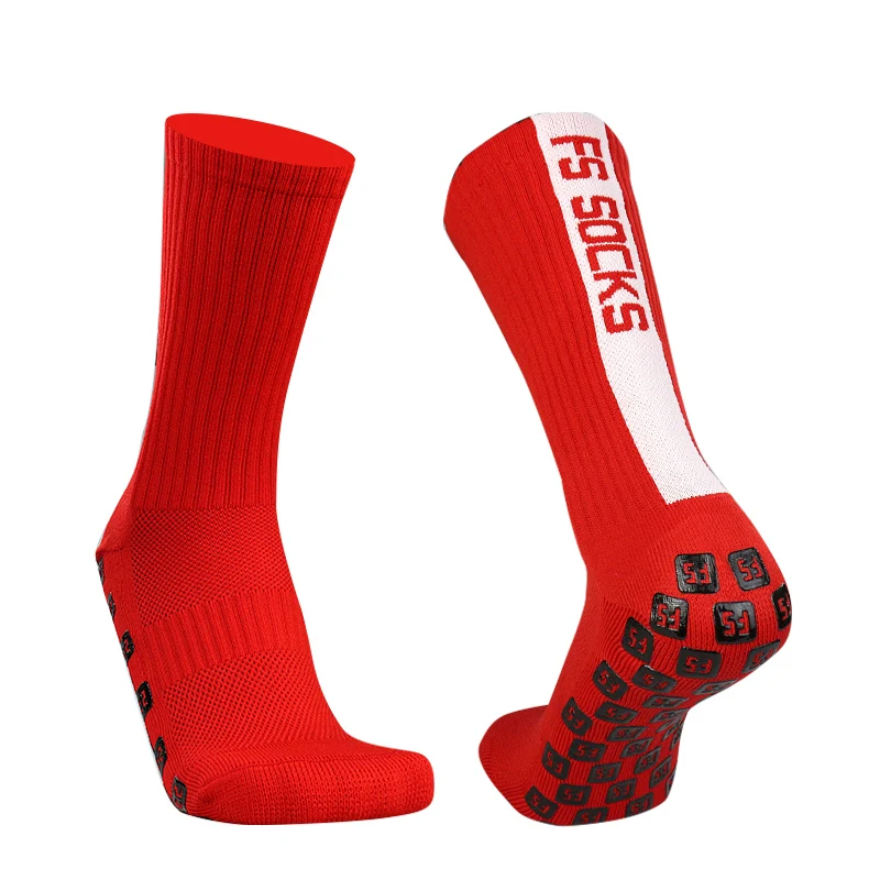 2023 New FS Pattern Football Socks Square Silicone Non slip Professional Football Training Competition Men Women Sports futebol